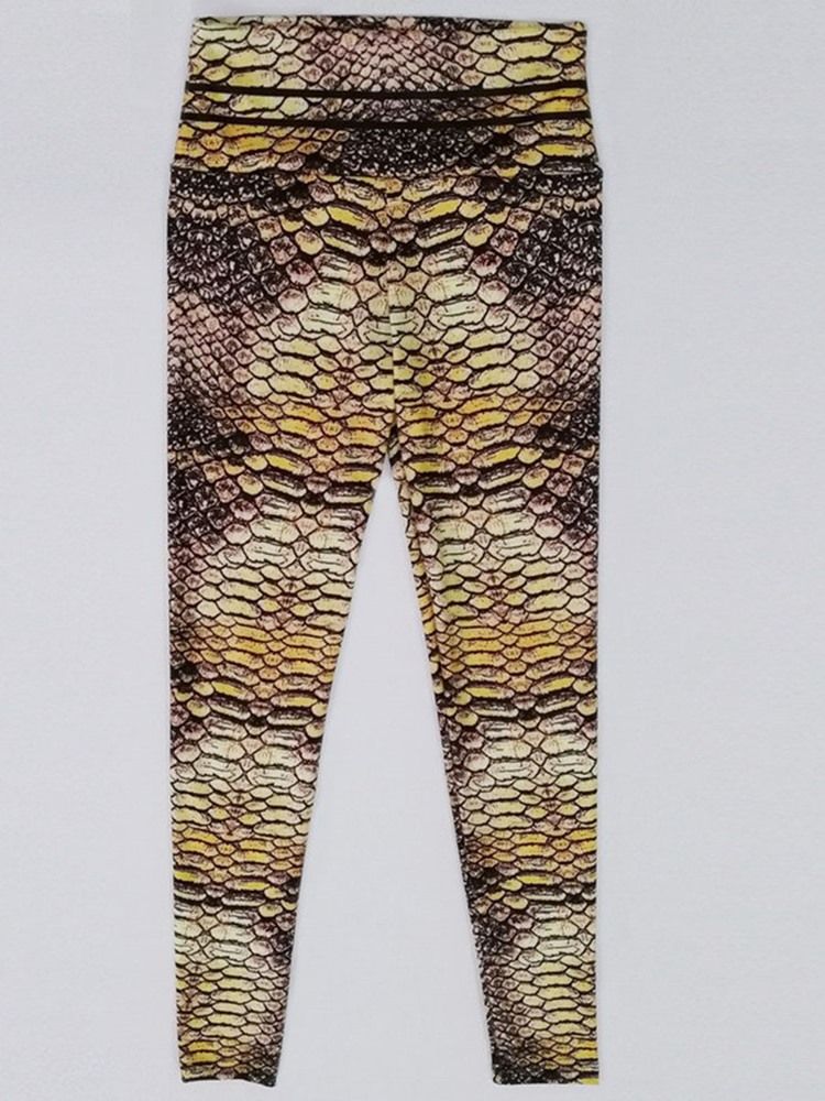 Femmes Serpentine Print Gym Sports Leggings Taille Haute Pantalons De Yoga Leggings Tiktok Taille Haute