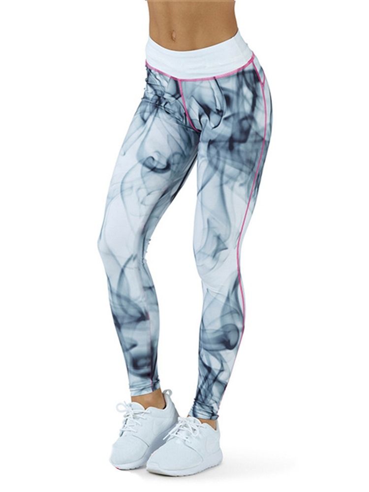 Impression Pour Femmes À Séchage Rapide Bloc De Couleur Respirant Pleine Longueur Leggings Pantalons De Yoga Taille Haute Tiktok Leggings