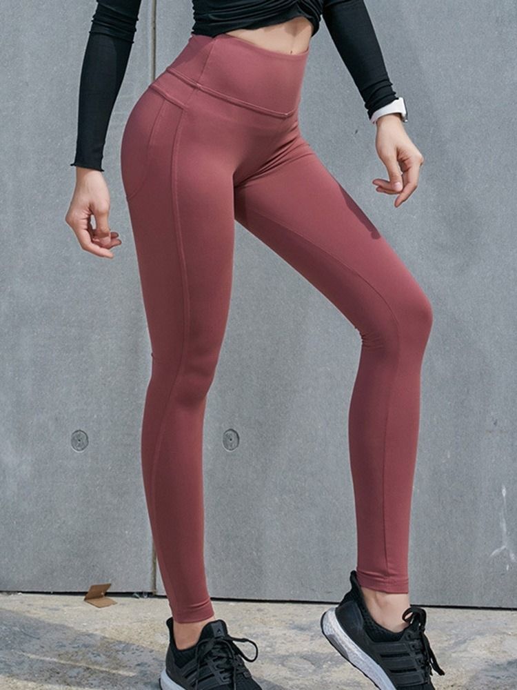 Leggings De Course Solides Respirants Pour Femmes Longueur Cheville Pantalons De Yoga Taille Haute Leggings Tiktok