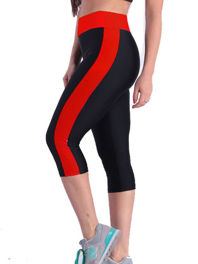 Leggings Courts De Sport Respirants À Blocs De Couleur Pour Femmes