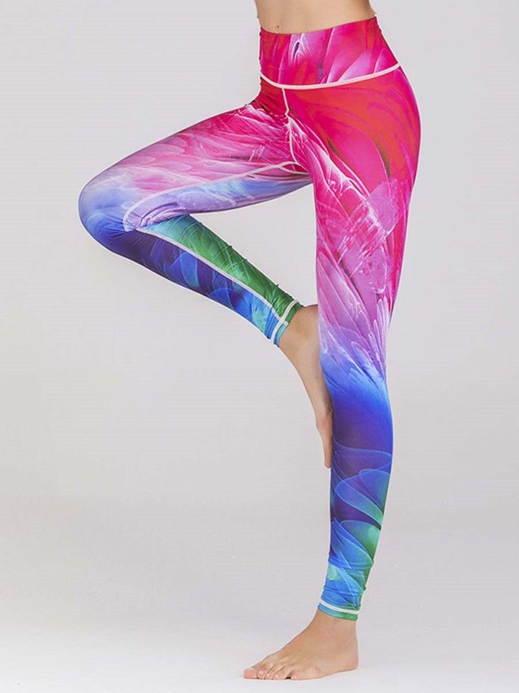 Leggings Imprimés Colorés À Séchage Rapide Pour Femmes Pantalons De Yoga Leggings Tiktok Taille Haute