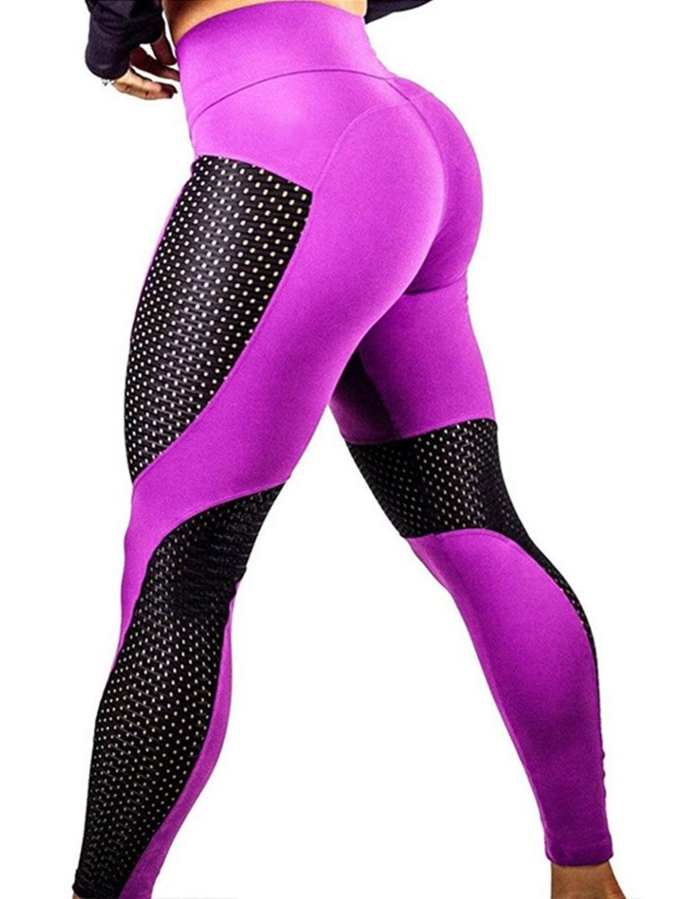 Leggings Patchwork À Séchage Rapide En Polyester À Blocs De Couleur Pour Femmes Pantalons De Yoga Leggings Tiktok Taille Haute