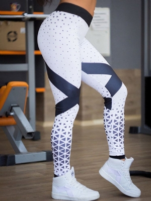 Leggings Respirants À Imprimé Géométrique Taille Haute Pour Femmes Pantalons De Yoga Leggings Tiktok Taille Haute