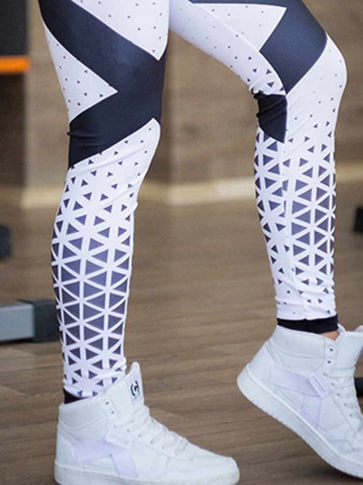 Leggings Respirants À Imprimé Géométrique Taille Haute Pour Femmes Pantalons De Yoga Leggings Tiktok Taille Haute