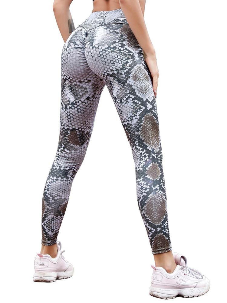 Leggings De Sport Serpentine Imprimés Anti-transpiration Pour Femmes Pantalons De Yoga Leggings Tiktok Taille Haute