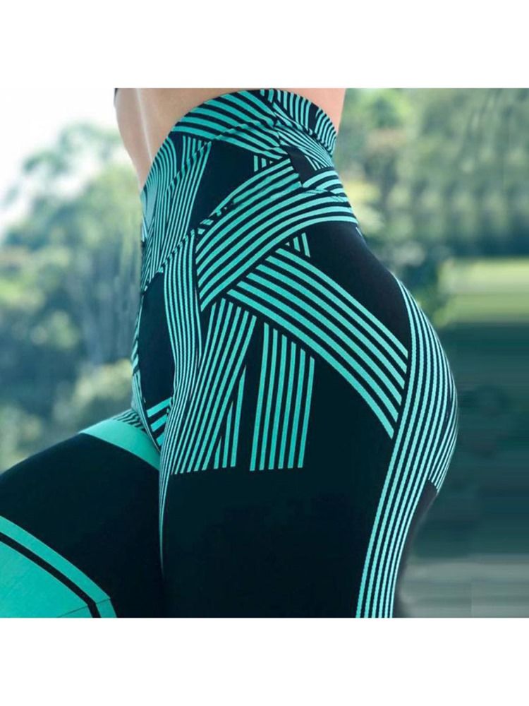 Leggings Taille Haute À Séchage Rapide Pour Femmes Imprimé À Rayures Pantalons De Yoga Leggings Tiktok Taille Haute