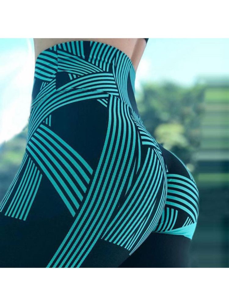 Leggings Taille Haute À Séchage Rapide Pour Femmes Imprimé À Rayures Pantalons De Yoga Leggings Tiktok Taille Haute