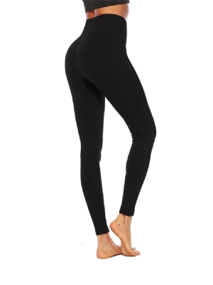 Mélanges De Coton Anti-transpiration Pour Femmes Longueur De Cheville De Yoga Solide Pantalon De Yoga Taille Haute Leggings Tiktok