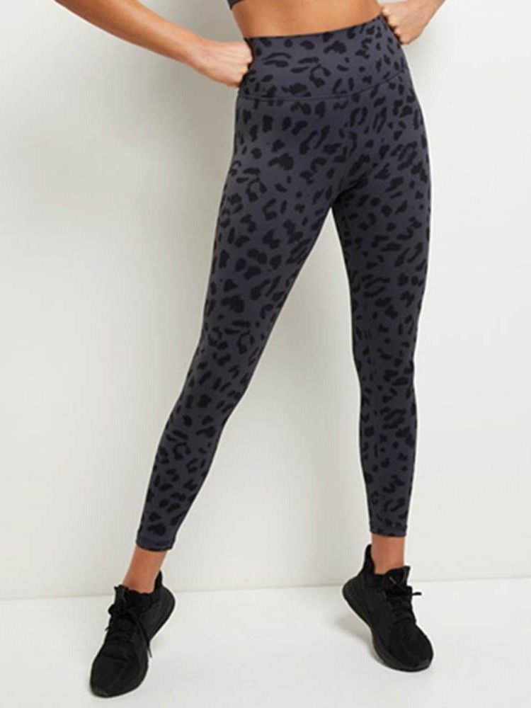 Mélanges De Coton Léopard Pour Femmes Pantalons De Tennis D'été À Séchage Rapide Pantalons De Yoga Leggings Tiktok Taille Haute