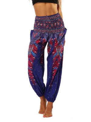 Pantalon Sarouel Boho Yoga Imprimé Géométrique Pour Femme