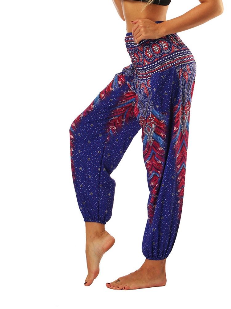 Pantalon Sarouel Boho Yoga Imprimé Géométrique Pour Femme