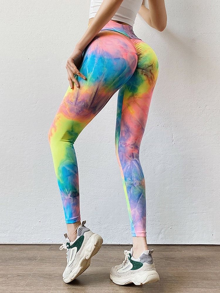 Pantalon De Yoga Anti-transpiration À Blocs De Couleurs Pour Femmes Taille Haute Leggings Tiktok