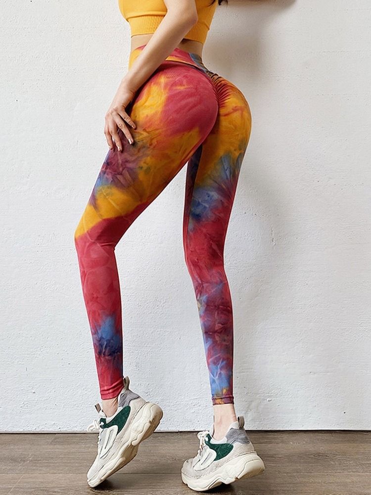 Pantalon De Yoga Anti-transpiration À Blocs De Couleurs Pour Femmes Taille Haute Leggings Tiktok