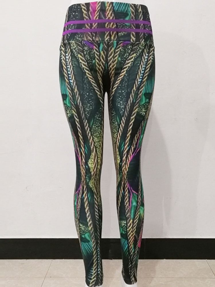 Pantalon De Yoga Anti-transpiration Pour Femme Imprimé Sur Toute La Longueur Leggings Tiktok À Taille Haute