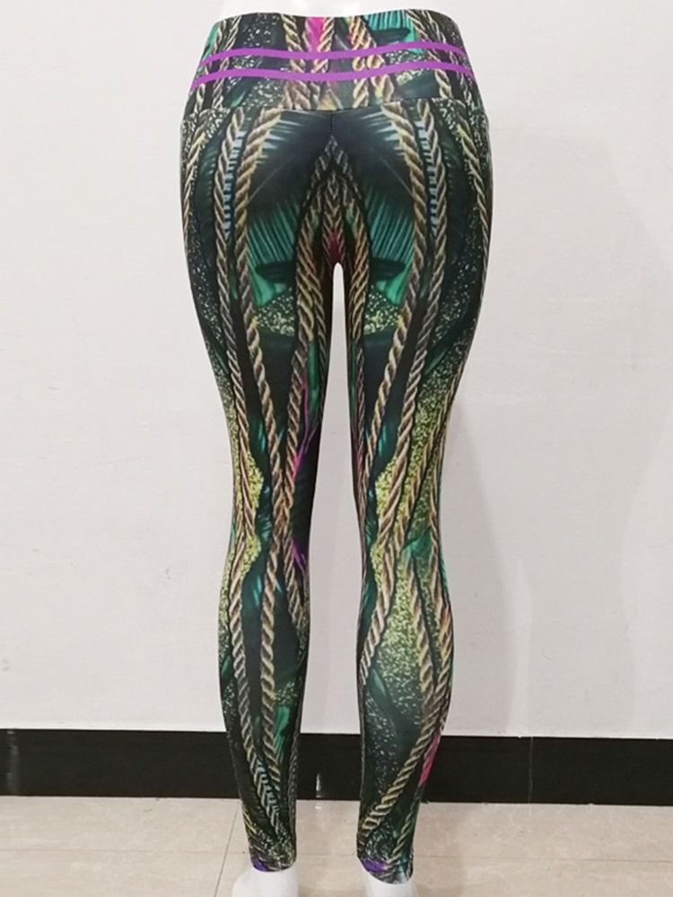 Pantalon De Yoga Anti-transpiration Pour Femme Imprimé Sur Toute La Longueur Leggings Tiktok À Taille Haute