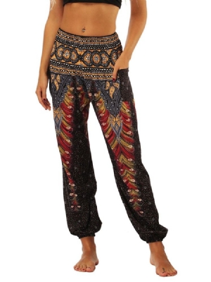 Pantalon De Yoga De Danse De Rue À Imprimé Géométrique Boho Pour Femmes