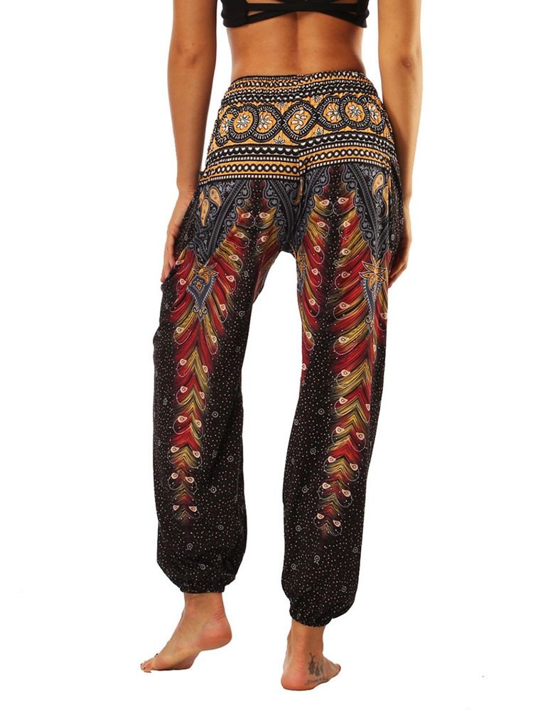 Pantalon De Yoga De Danse De Rue À Imprimé Géométrique Boho Pour Femmes