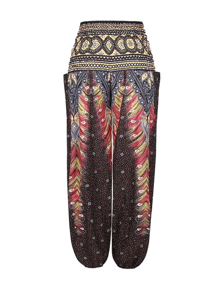 Pantalon De Yoga De Danse De Rue À Imprimé Géométrique Boho Pour Femmes