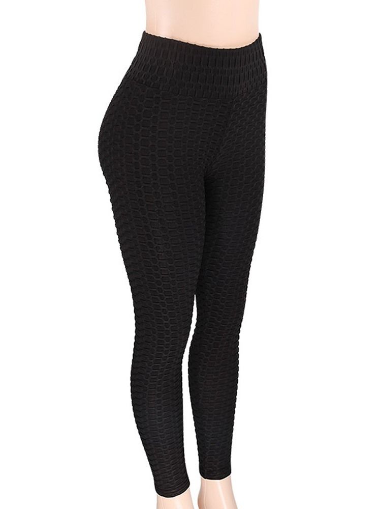 Pantalon De Yoga Décontracté Pour Femmes Sport Solide Taille Haute Leggings Tiktok