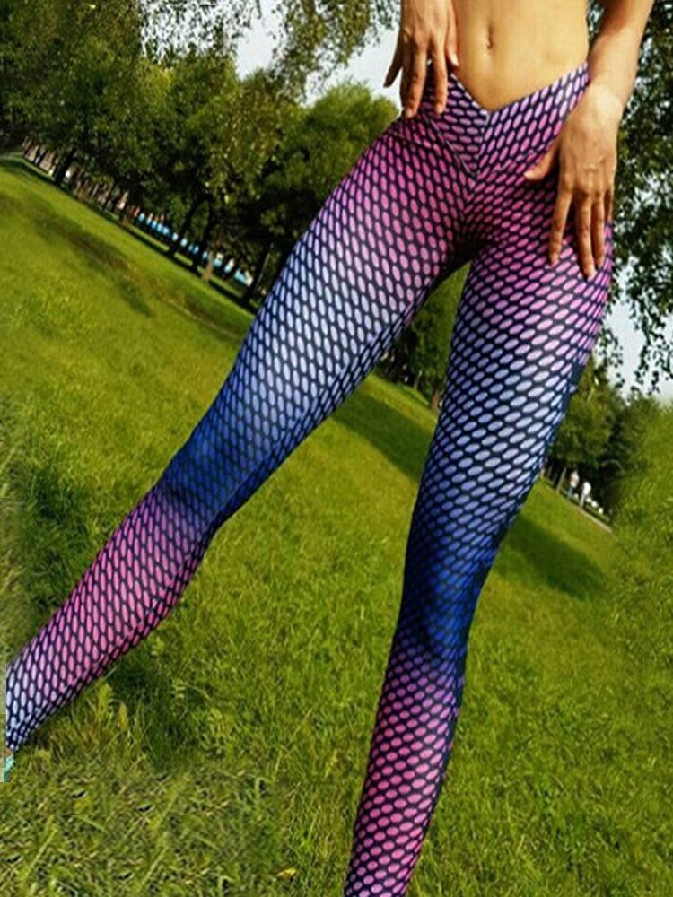 Pantalon De Yoga Femme En Polyester Imprimé Lettre Leggings Tiktok Taille Haute