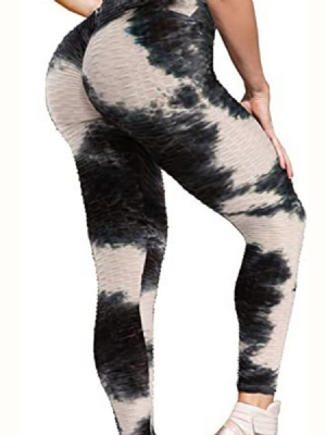 Pantalon De Yoga Femme Taille Haute En Polyester À Séchage Rapide Pour Femme Leggings Tiktok