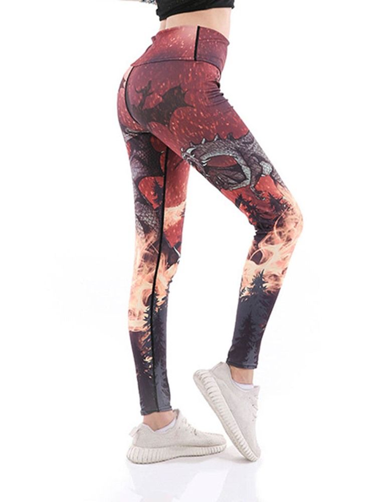 Pantalon De Yoga Imprimé Anti-transpiration Pour Femme Leggings Tiktok Taille Haute