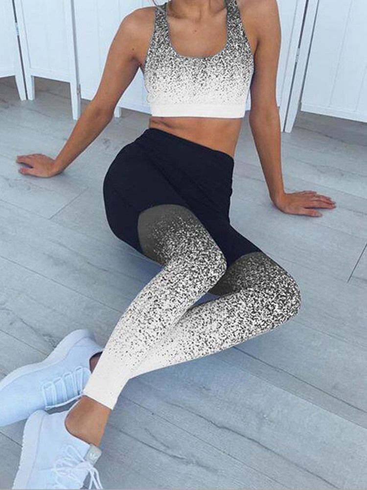 Pantalon De Yoga Patchwork Respirant À Imprimé Floral Pour Femme Pantalon De Yoga Leggings Tiktok Taille Haute