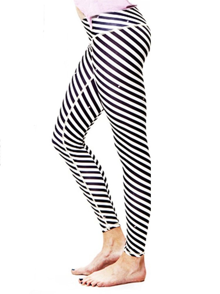 Pantalon De Yoga À Rayures Zébrées Et À Séchage Rapide Pour Femmes Leggings Tiktok À Taille Haute