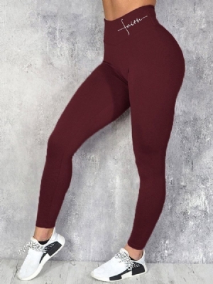 Pantalon De Yoga Respirant Pour Femmes Lettre Taille Haute Leggings Tiktok