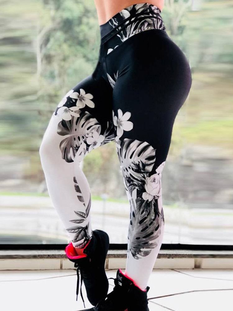 Pantalon De Yoga Respirant À Imprimé Floral Pour Femme Sport Fitness Taille Haute Leggings Tiktok