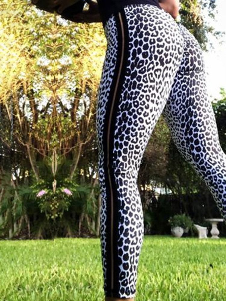 Pantalon De Yoga Respirant À Imprimé Léopard Pour Femme Leggings Tiktok Taille Haute