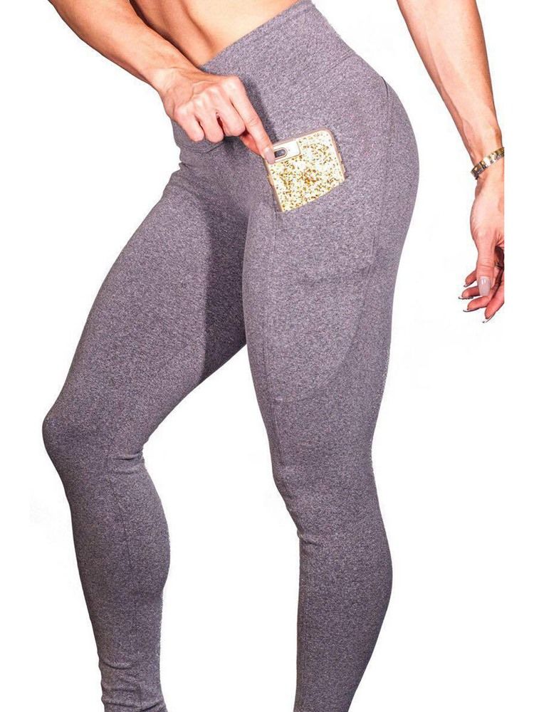 Poches Anti-transpiration Pour Femmes Leggings De Yoga Solides Pantalons De Yoga Leggings Tiktok Taille Haute