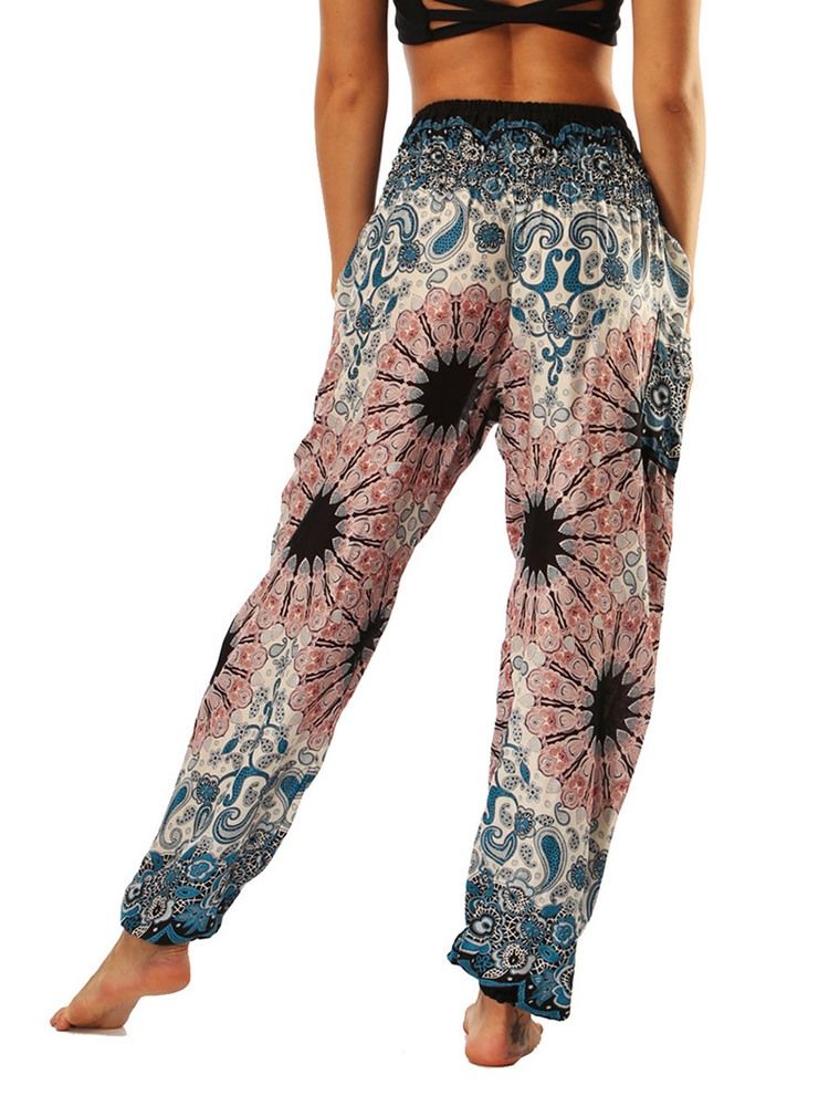 Sarouel De Yoga À Imprimé Floral Bohème Pour Femme