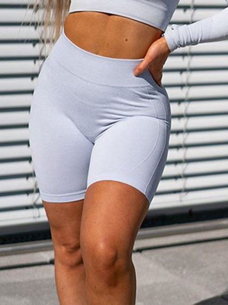 Short Respirant En Nylon Solide Pour Femmes Sans Couture Pantalons Pour Femmes Pantalons De Yoga Taille Haute Leggings Tiktok