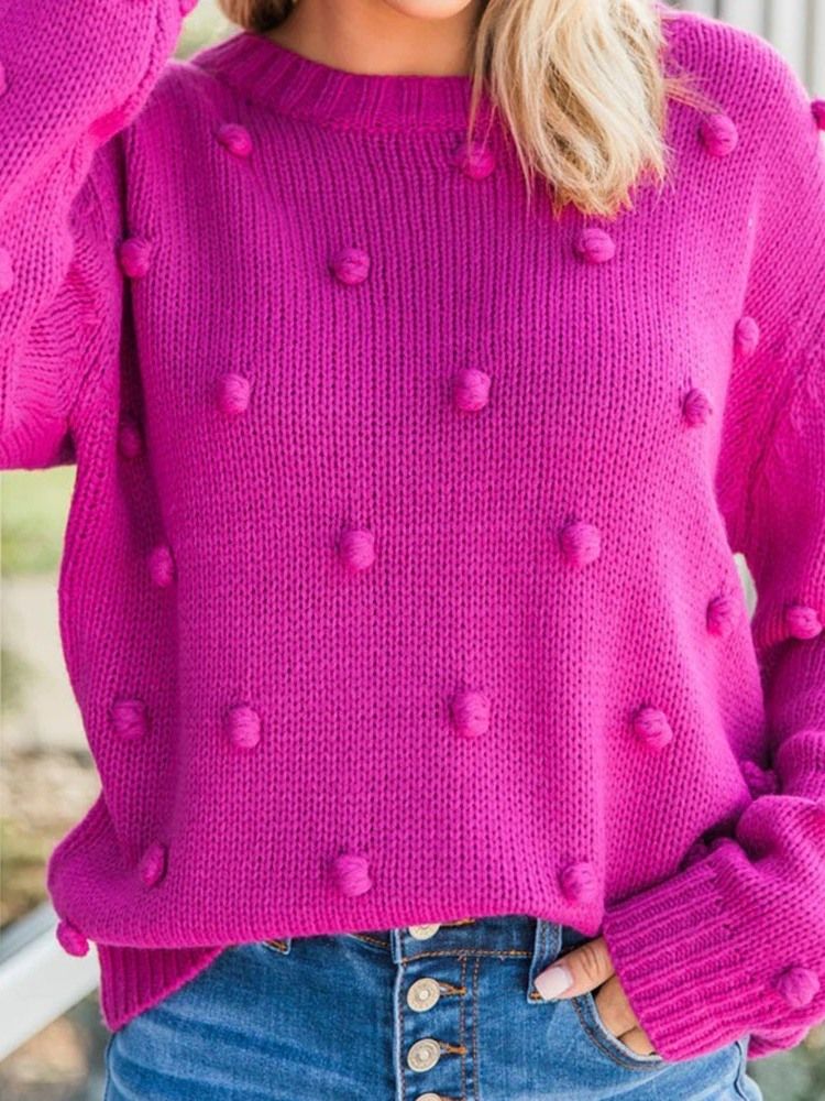 Pull Ample À Manches Longues Et Fil Fin Pour Femmes