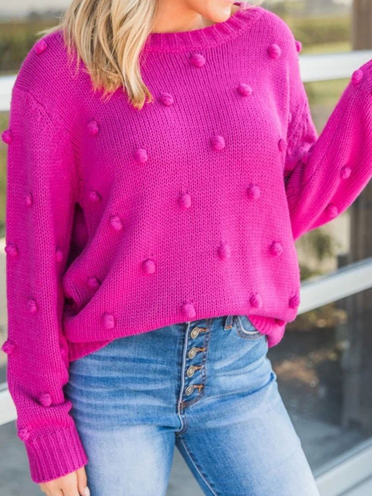 Pull Ample À Manches Longues Et Fil Fin Pour Femmes