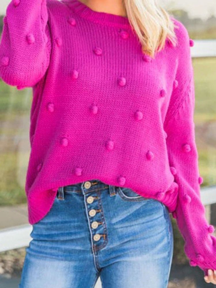 Pull Ample À Manches Longues Et Fil Fin Pour Femmes