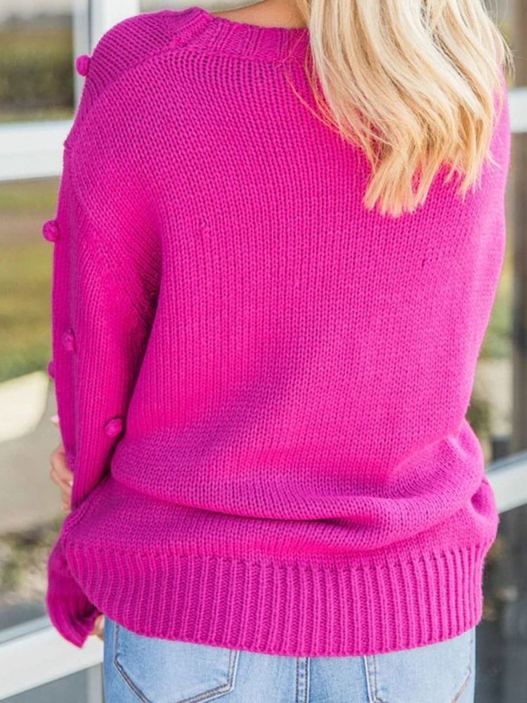 Pull Ample À Manches Longues Et Fil Fin Pour Femmes