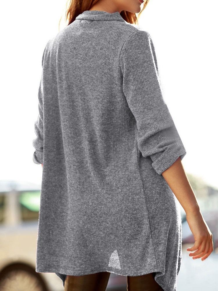 Pull Ample Mi-long Régulier À Un Bouton Pour Femme