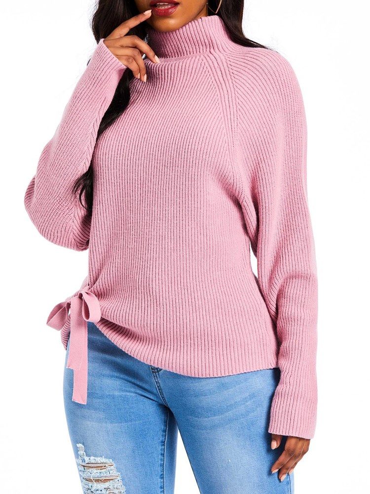 Pull D'hiver Ample À Nœud Papillon Pour Femme