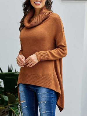 Pull Femme Ample À Manches Longues Et Régulier