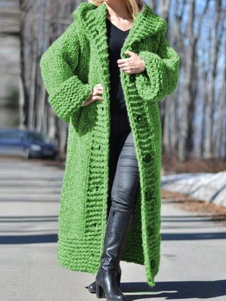 Pull À Manches Longues Et À Boutons Minces Pour Femmes