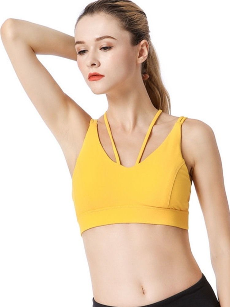 Soutien-gorge De Sport Antichoc Pour Femmes Aux Trois Quarts Sans Fil