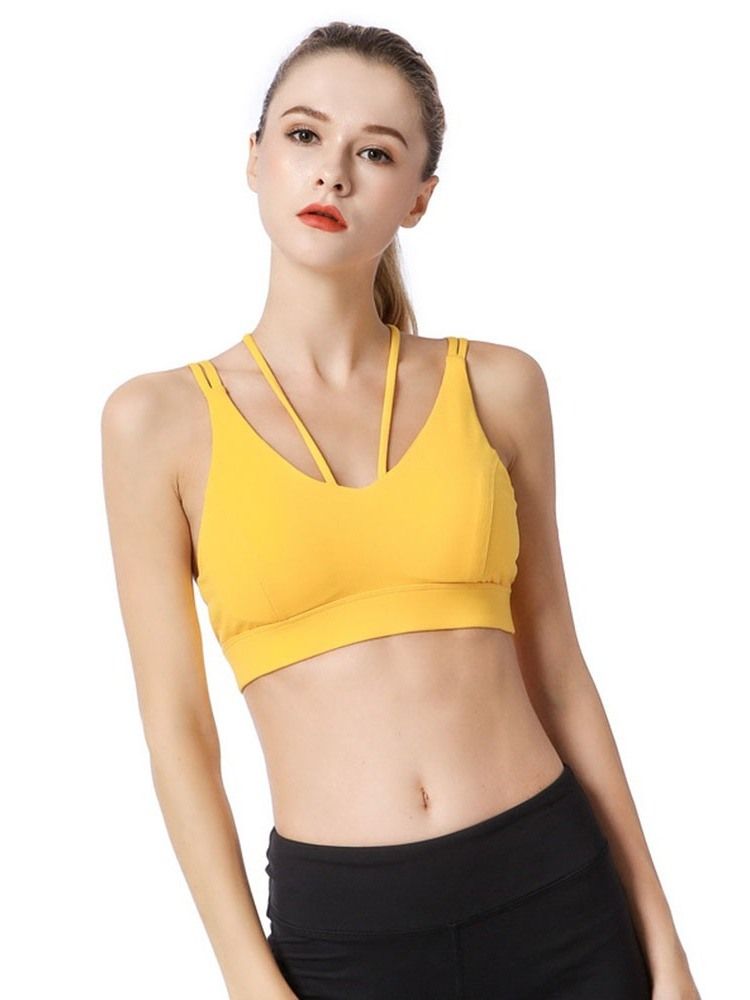 Soutien-gorge De Sport Antichoc Pour Femmes Aux Trois Quarts Sans Fil