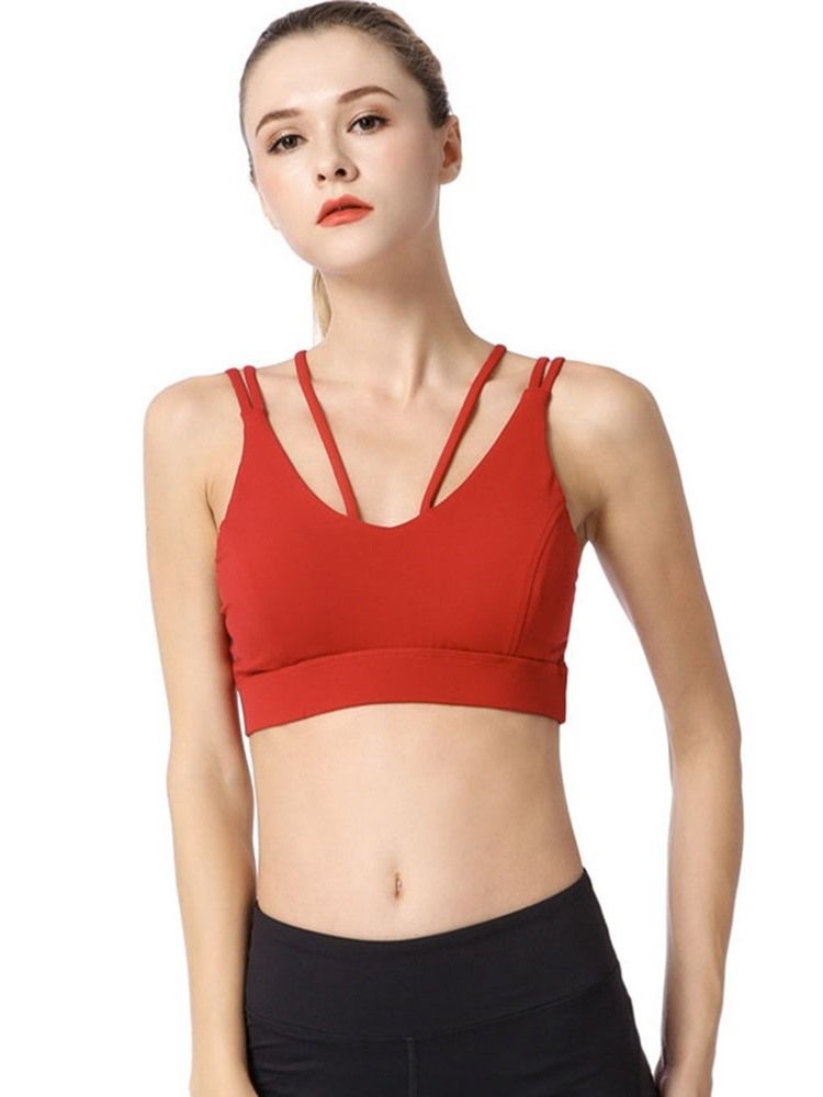 Soutien-gorge De Sport Antichoc Pour Femmes Aux Trois Quarts Sans Fil