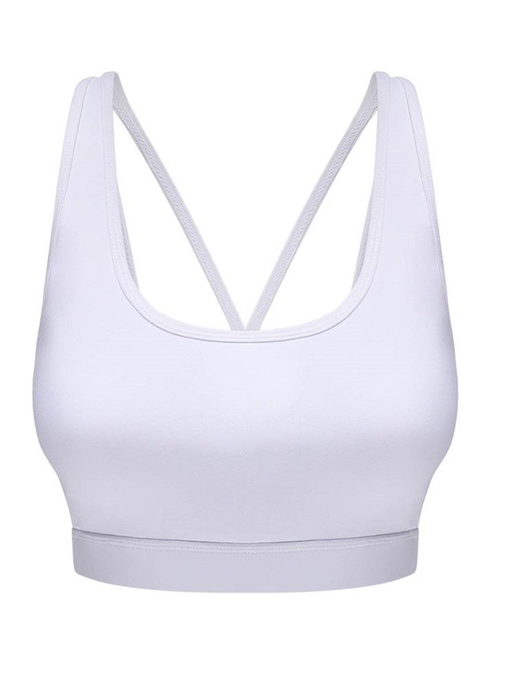 Soutien-gorge De Sport Uni Sans Armatures Pour Femmes