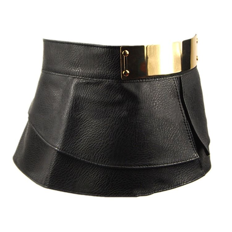 Ceinture En Pu À Fil De Cuir À La Mode