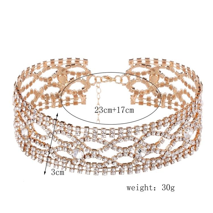 Collier Ras Du Cou Entièrement Orné De Bijoux Pour Femme