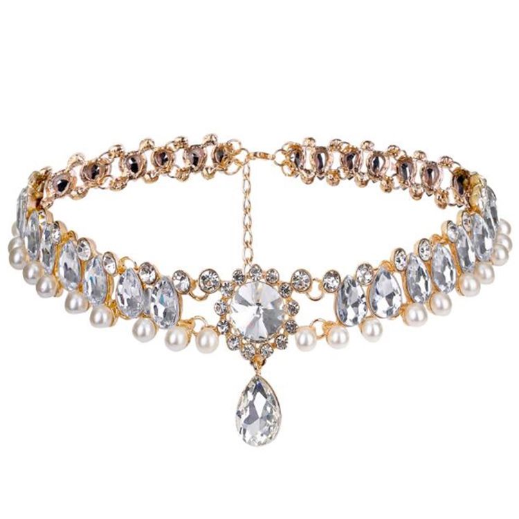 Collier Ras Du Cou Strass Femme Colliers