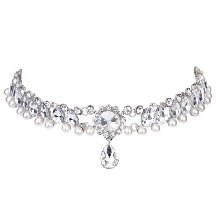 Collier Ras Du Cou Strass Femme Colliers